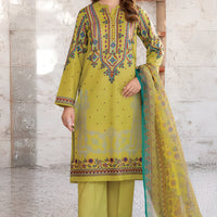 Lawn Green Stitched Suit - Limelight