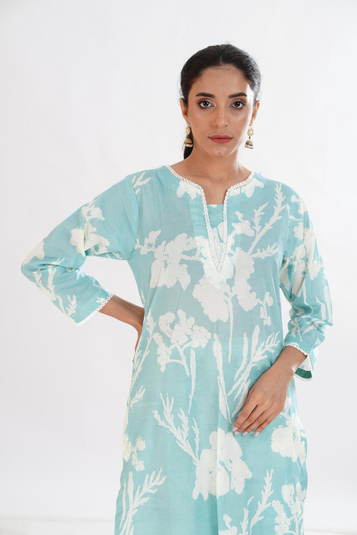 Lawn Sky Blue Stitched Suit - Limelight