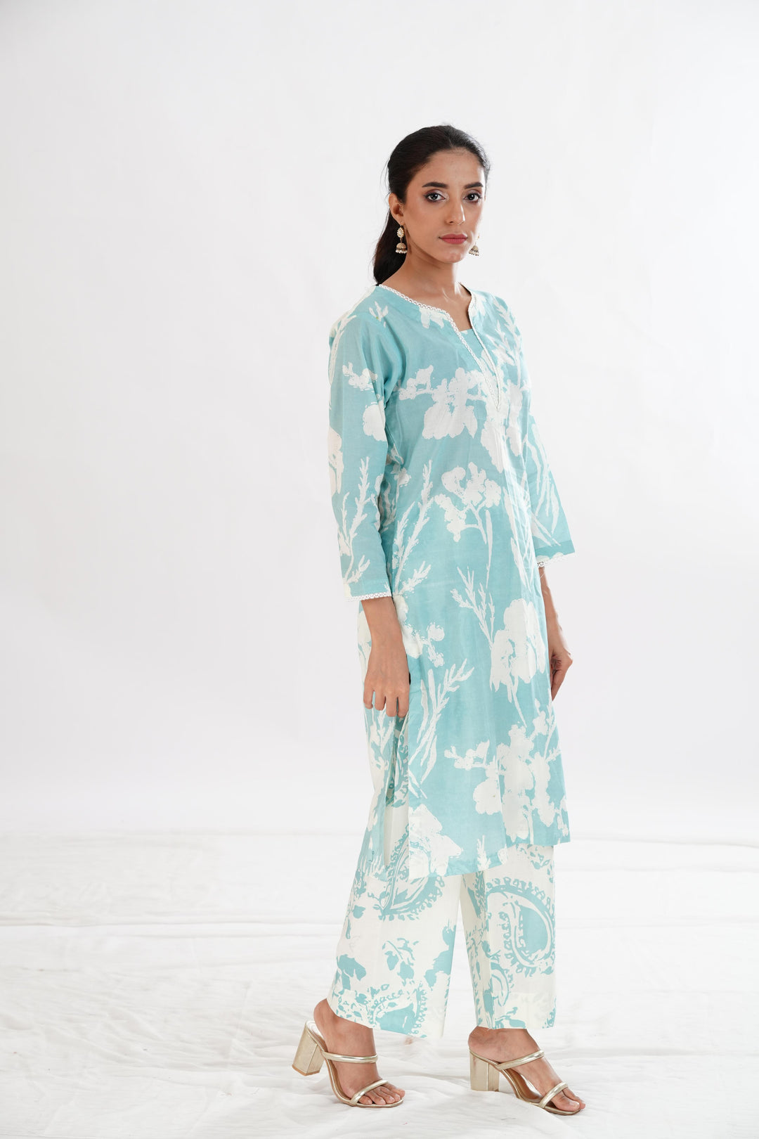 Lawn Sky Blue Stitched Suit - Limelight