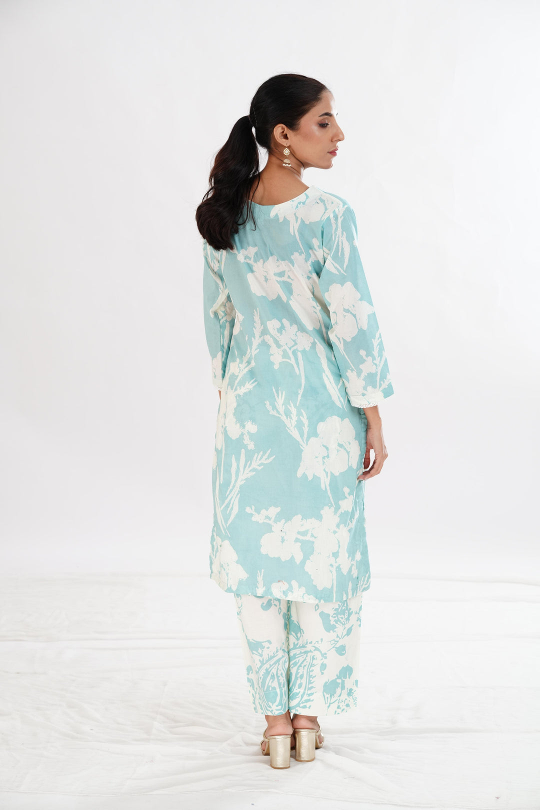 Lawn Sky Blue Stitched Suit - Limelight