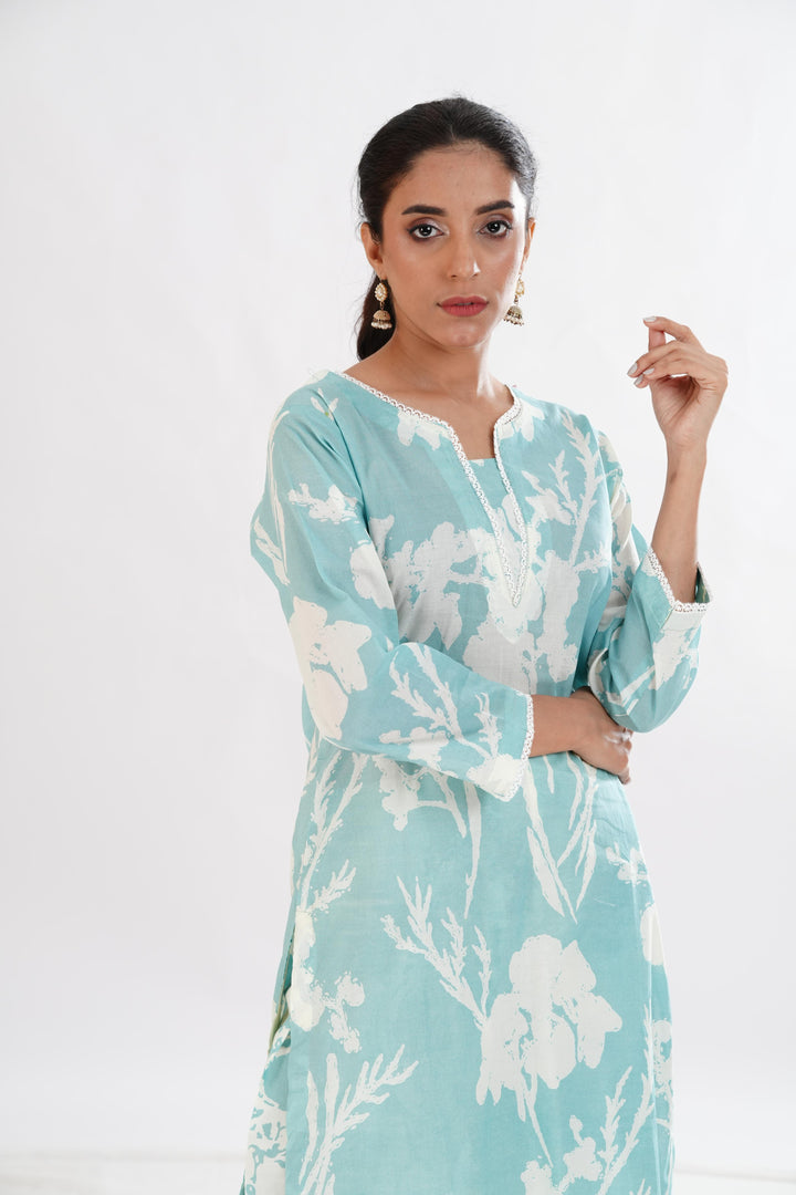 Lawn Sky Blue Stitched Suit - Limelight