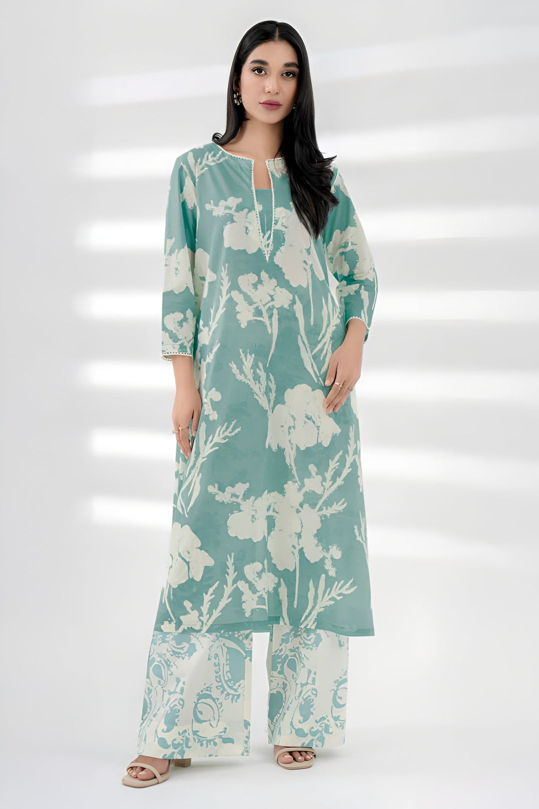 Lawn Sky Blue Stitched Suit - Limelight