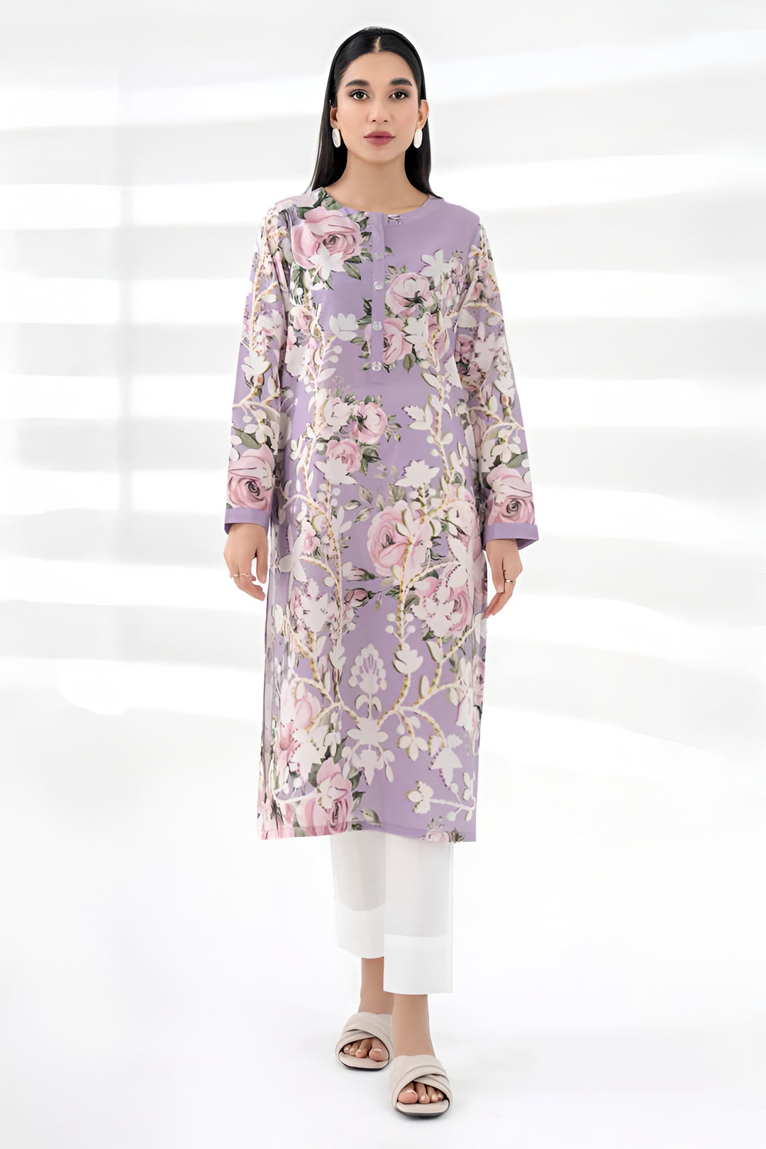 Lawn Lilac Unstitched Shirt - Limelight