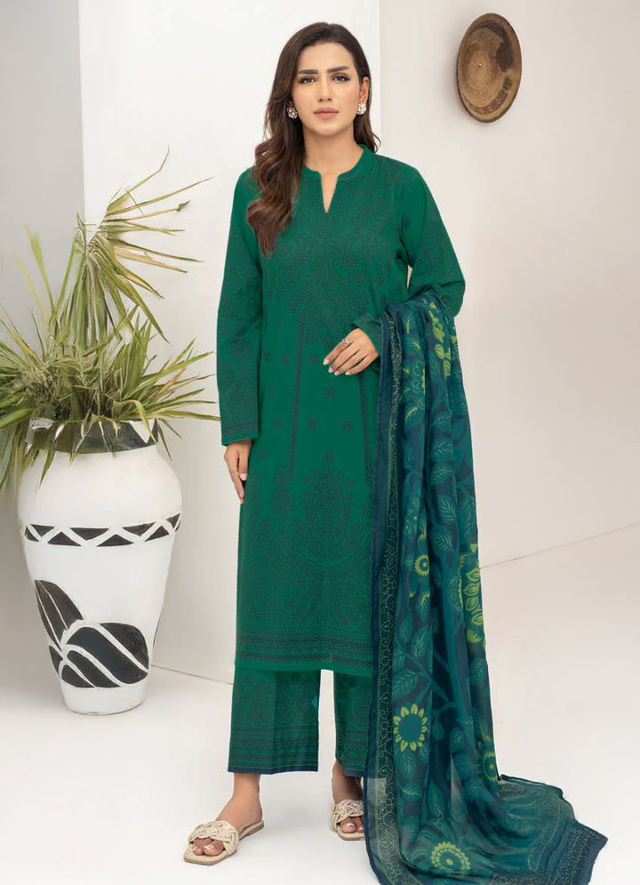 Lawn Green Stitched Suit - Limelight