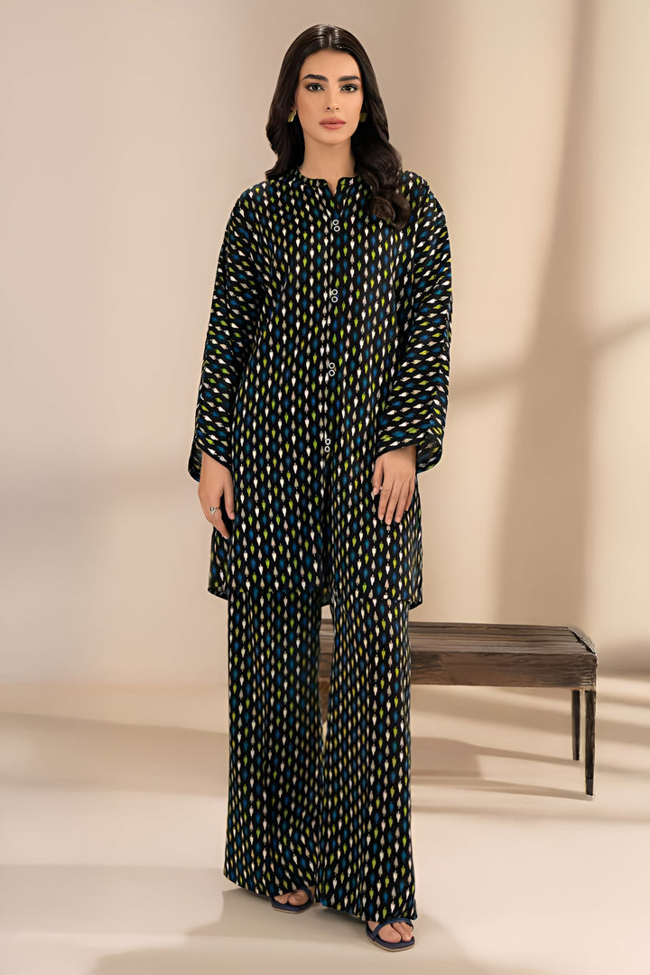 Lawn Black Kurti - Limelight