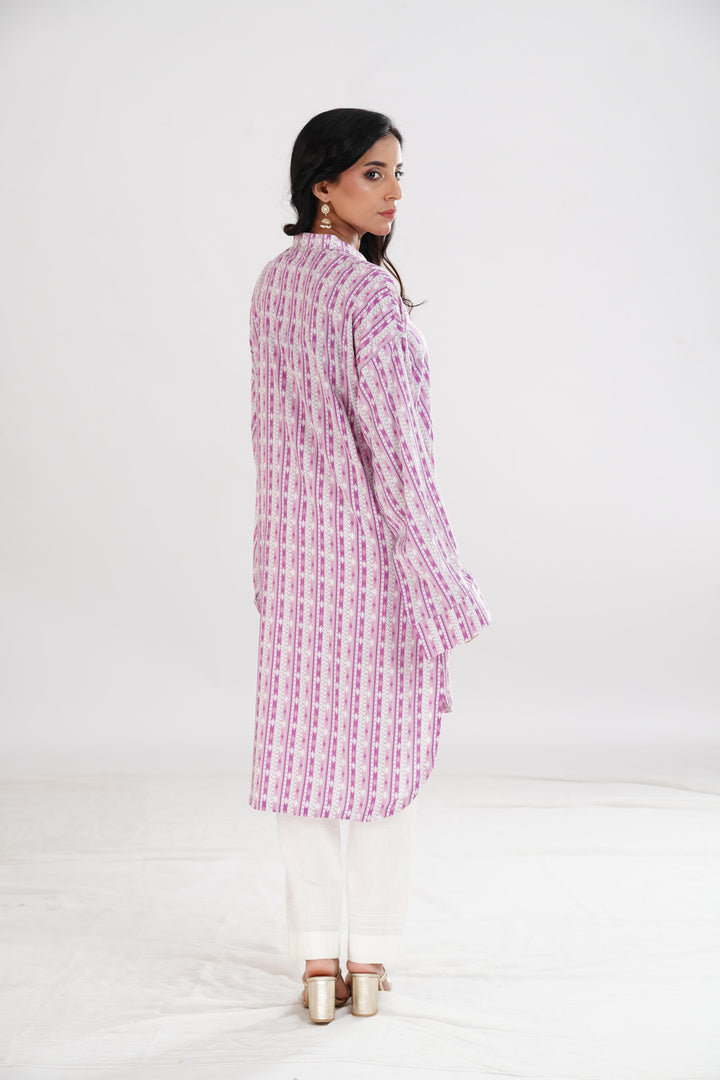 Lawn Pink Kurti - Limelight