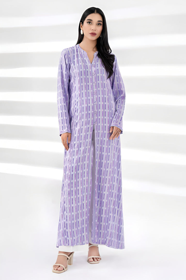 Lawn Lilac Kurti - Limelight