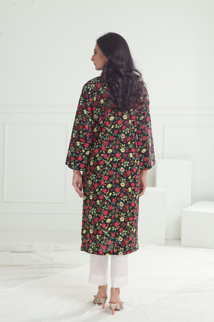 Khaddar Black Kurti - Limelight