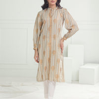 Khaddar Off White Kurti - Limelight