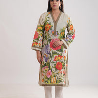 Khaddar Beige Kurti - Limelight