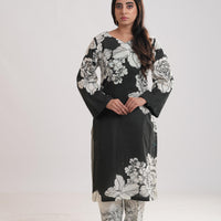 Khaddar Black Stitched Suit - Limelight