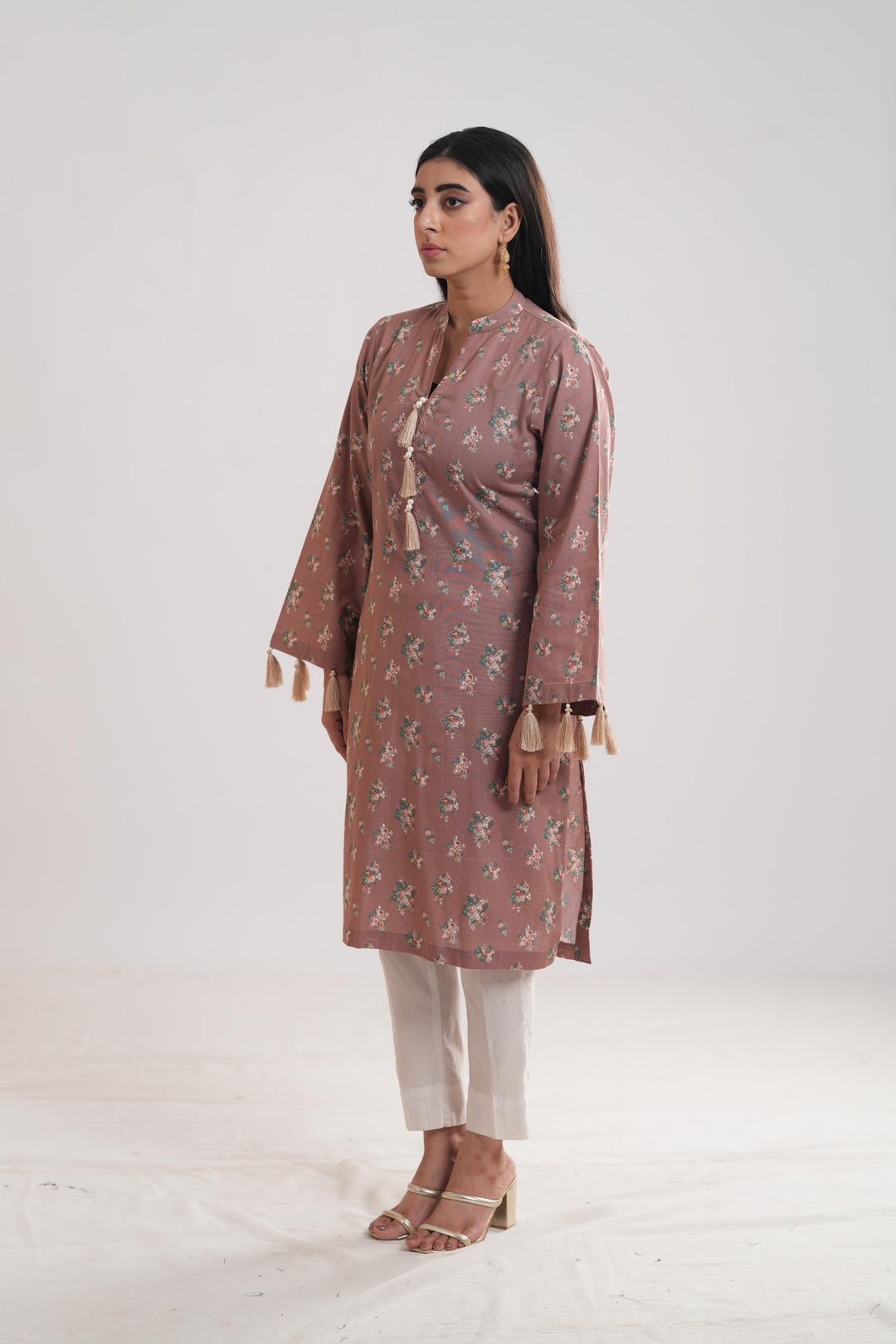 Khaddar Pink Kurti - Limelight