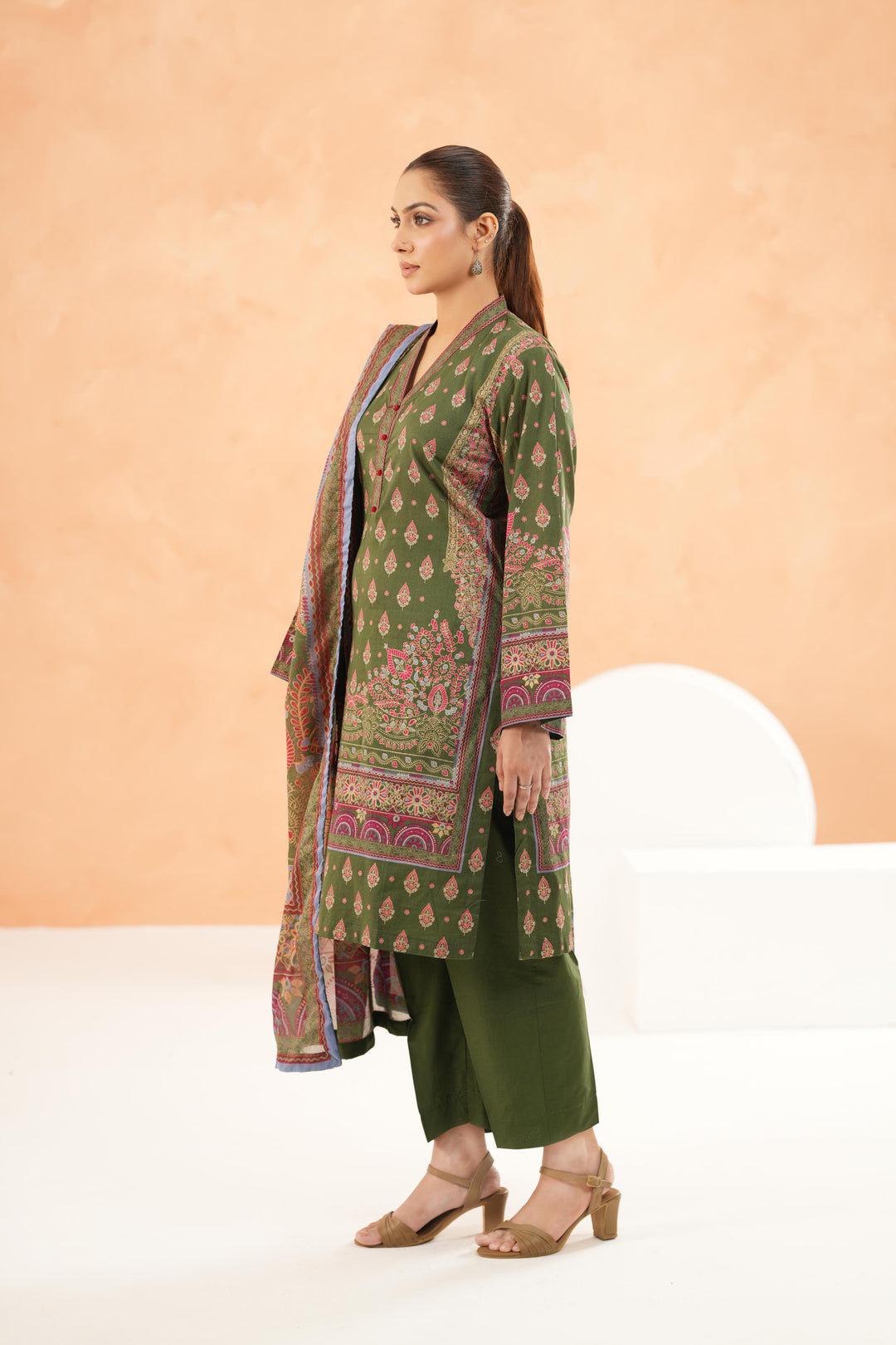 Green Stitched Suit - Limelight