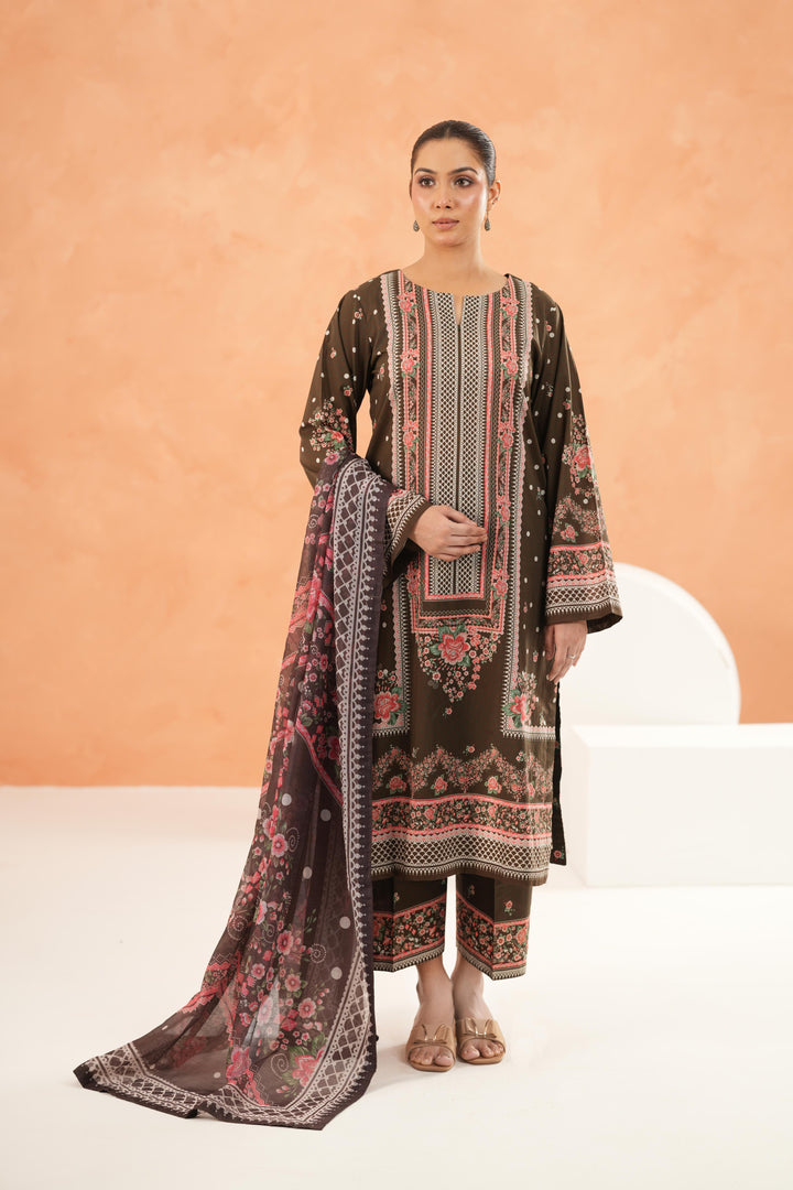 Brown Stitched Suit - Limelight