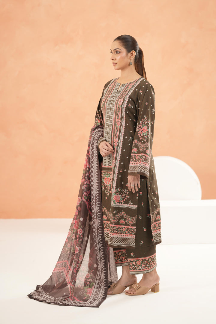 Brown Stitched Suit - Limelight