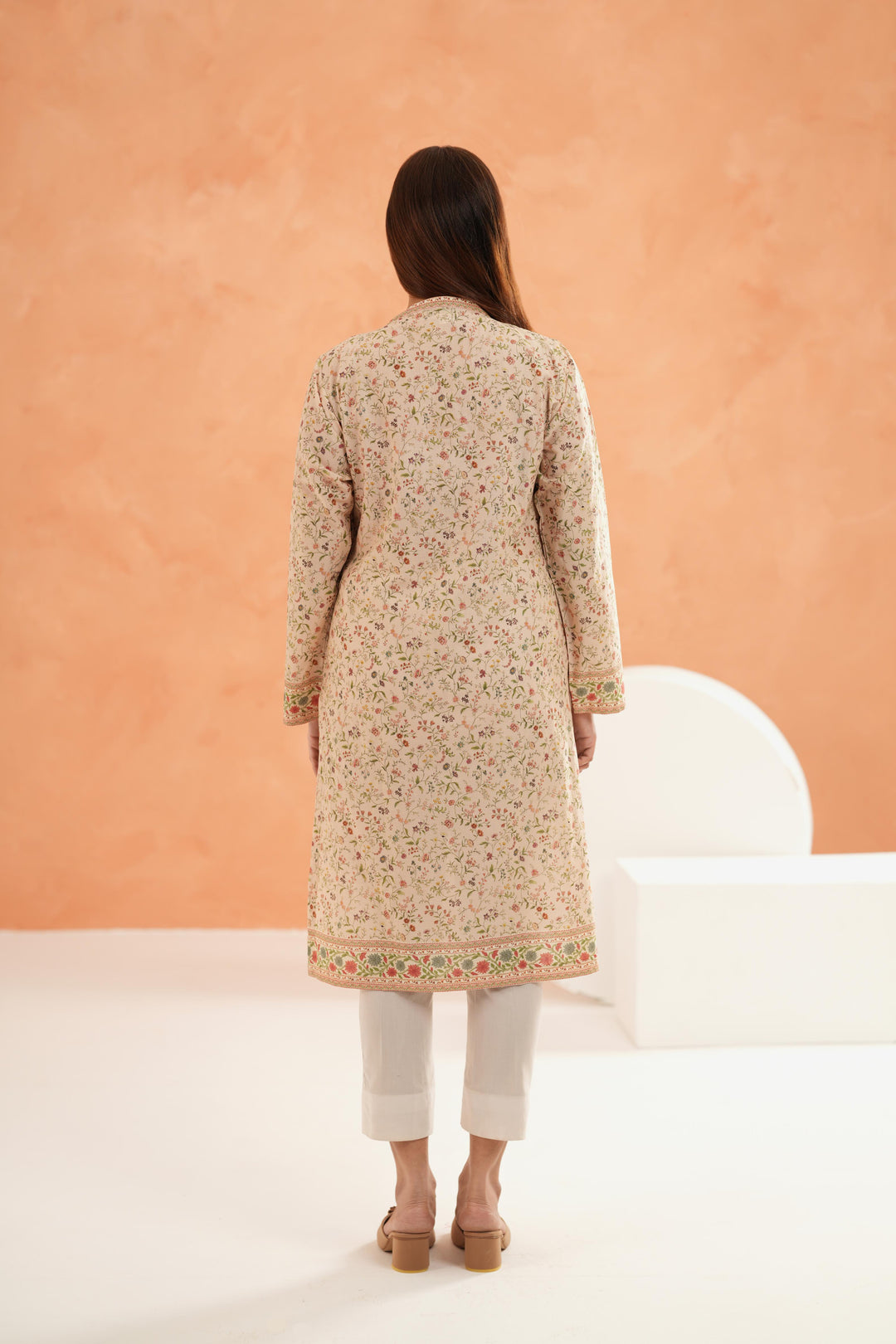 Lawn Off White Kurti - Limelight