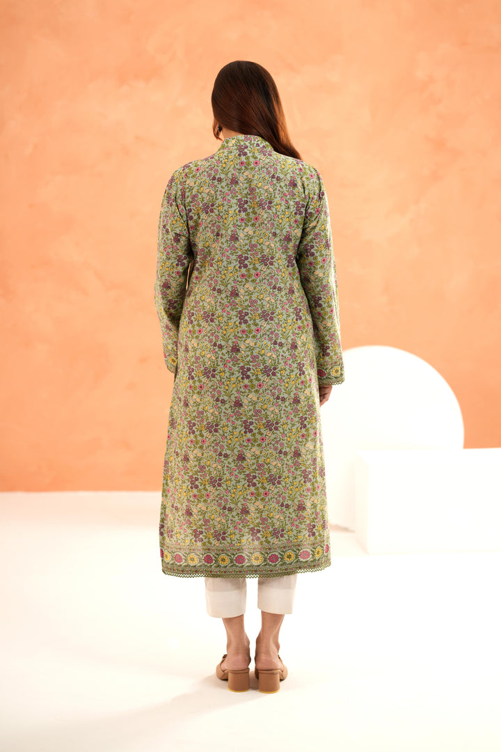 Lawn Teal Kurti - Limelight