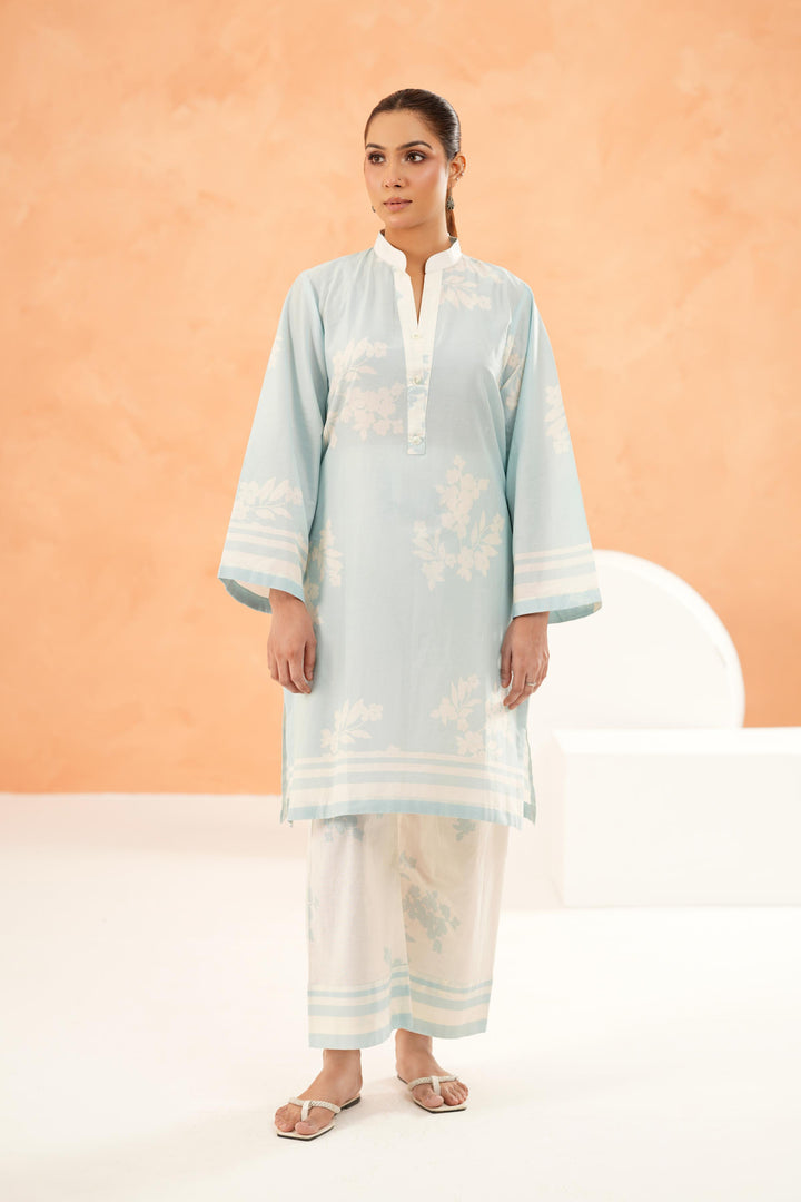 Sky Blue Stitched Suit - Limelight