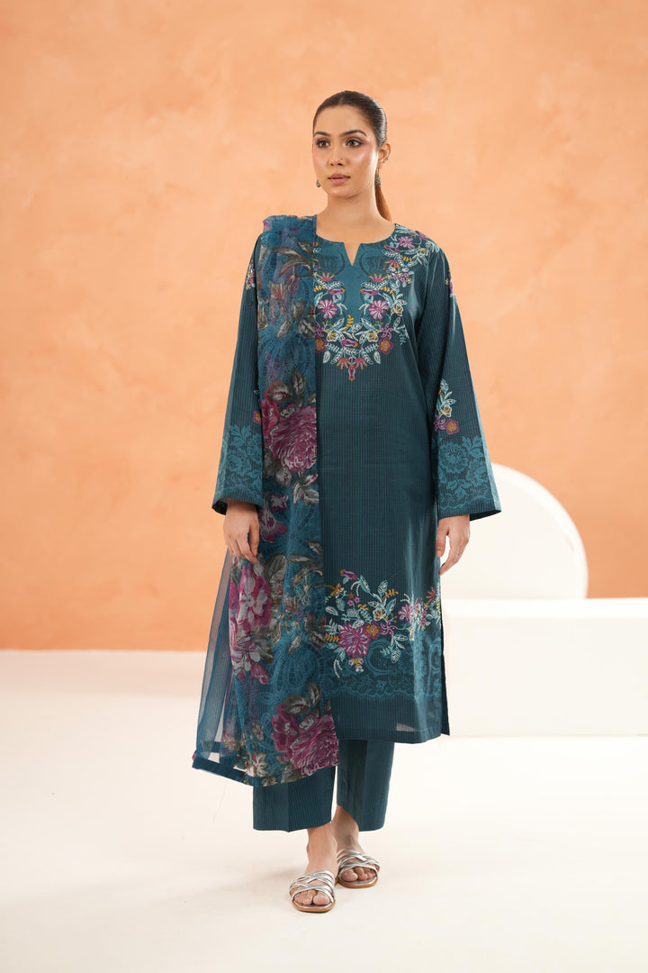 Teal Stitched Suit - Limelight