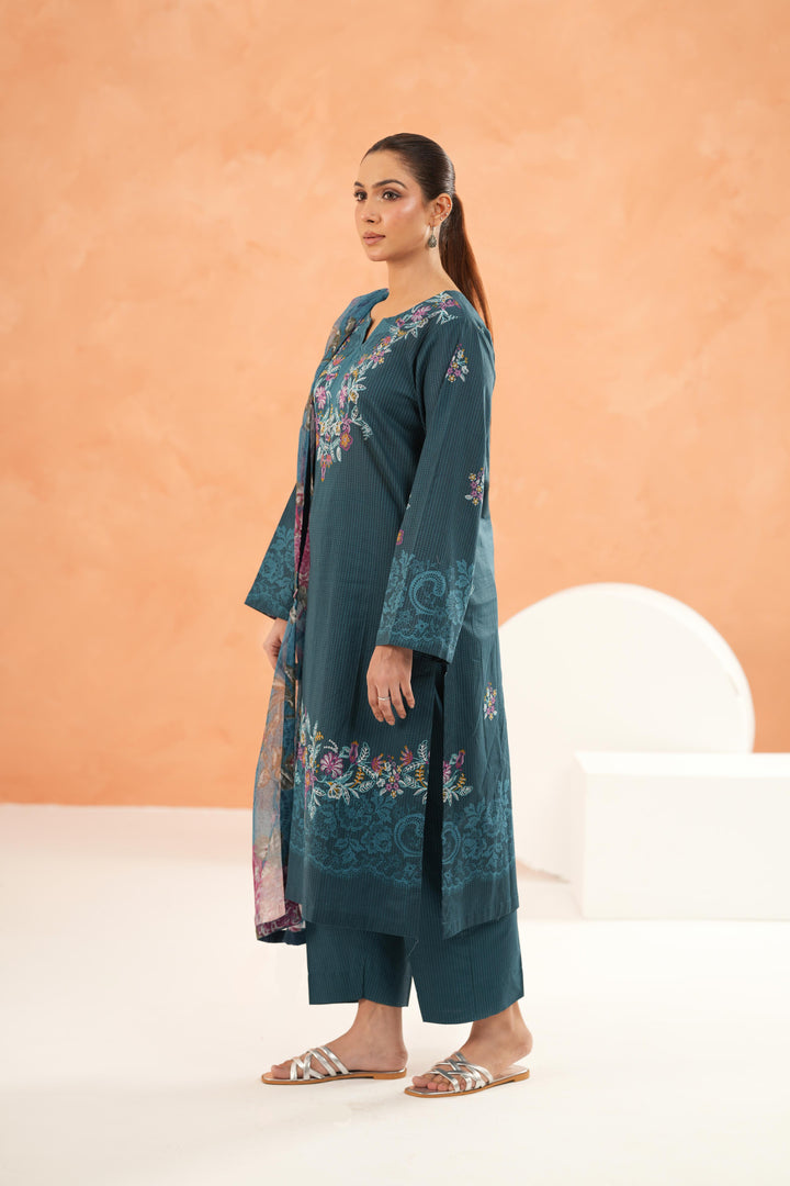 Teal Stitched Suit - Limelight