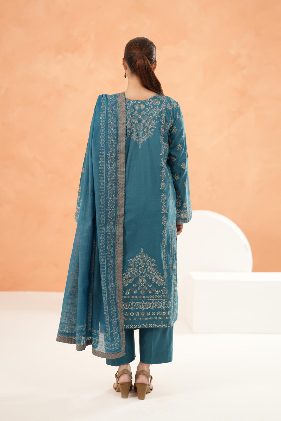 Teal Stitched Suit - Limelight