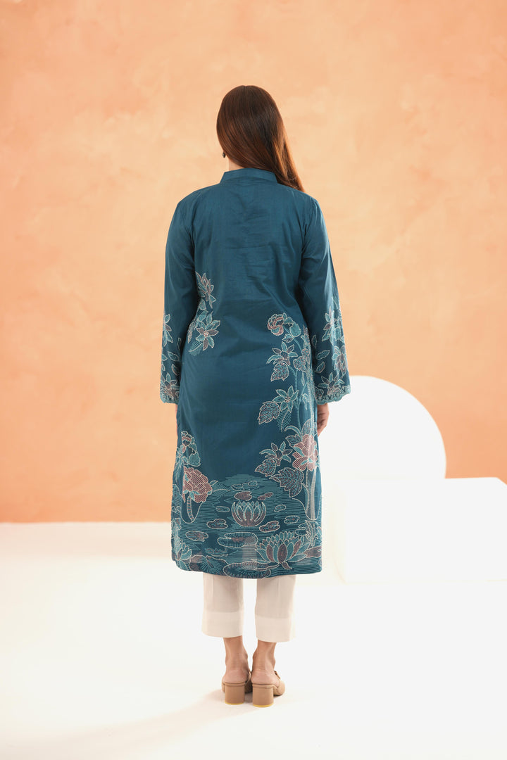 Lawn Blue Kurti - Limelight