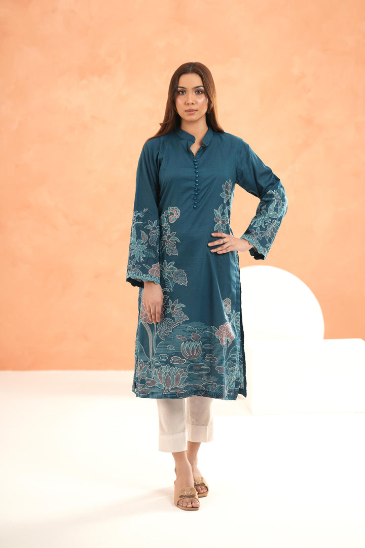 Lawn Blue Kurti - Limelight