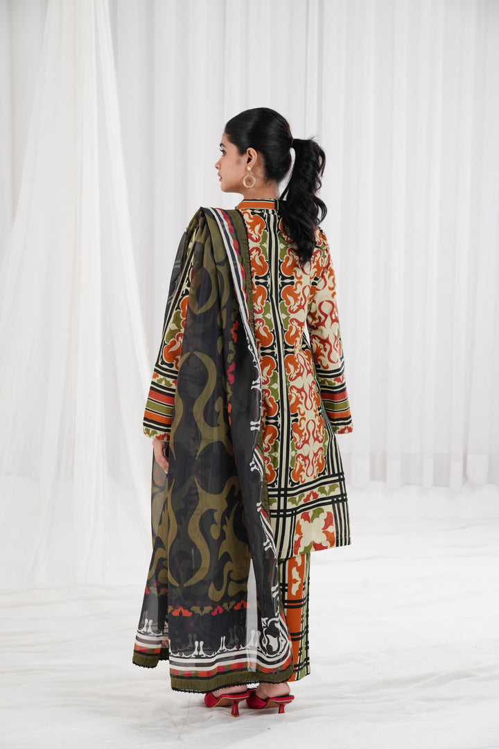 Digital Printed Lawn Multi Stitched Suit - Jazmin