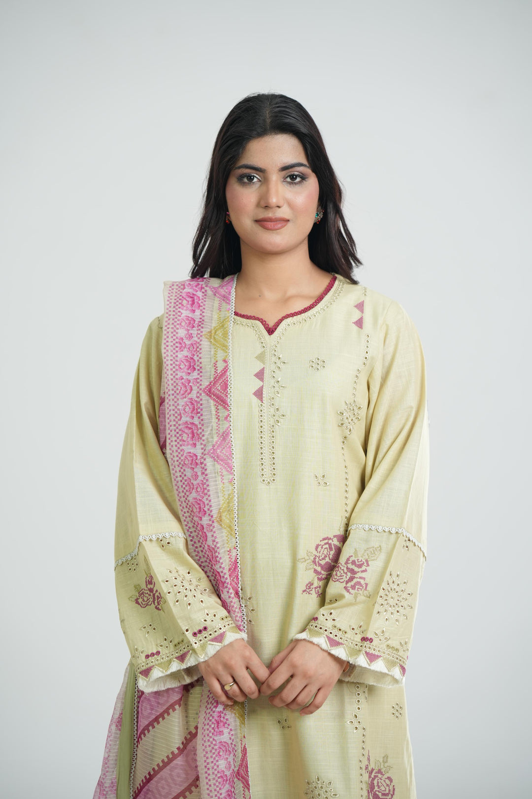 Lawn Pista Stitched Suit - Jazmin