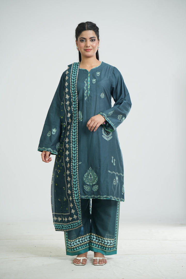 Lawn Zinc Stitched Suit - Jazmin