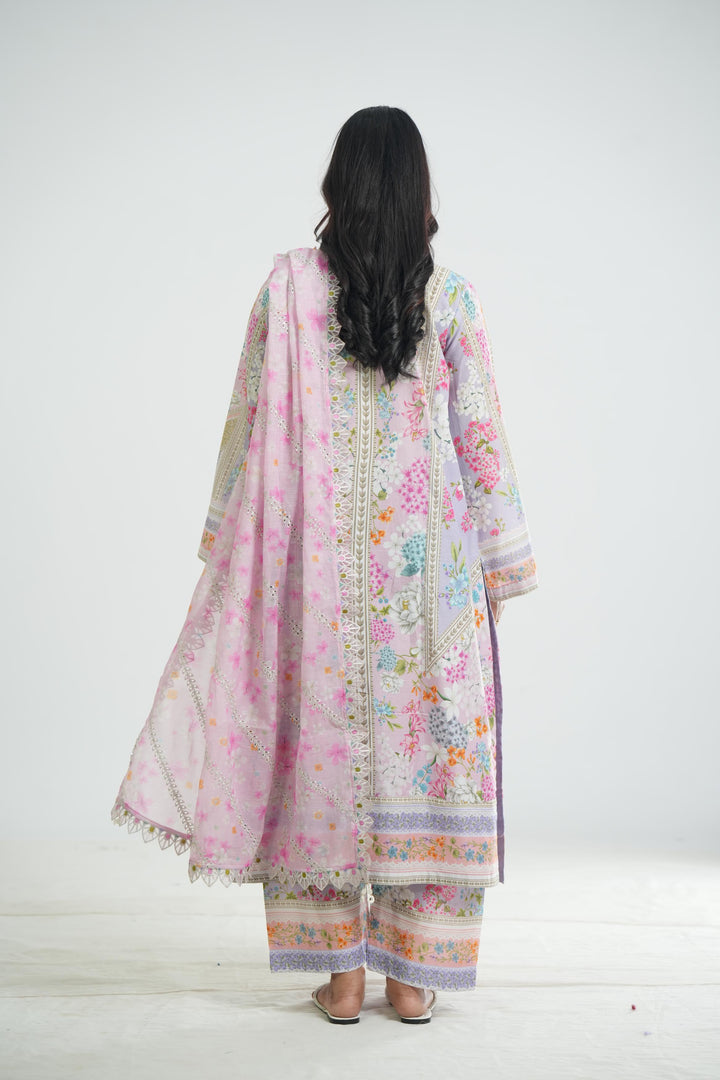 Lawn Light Purple Stitched Suit - Jazmin