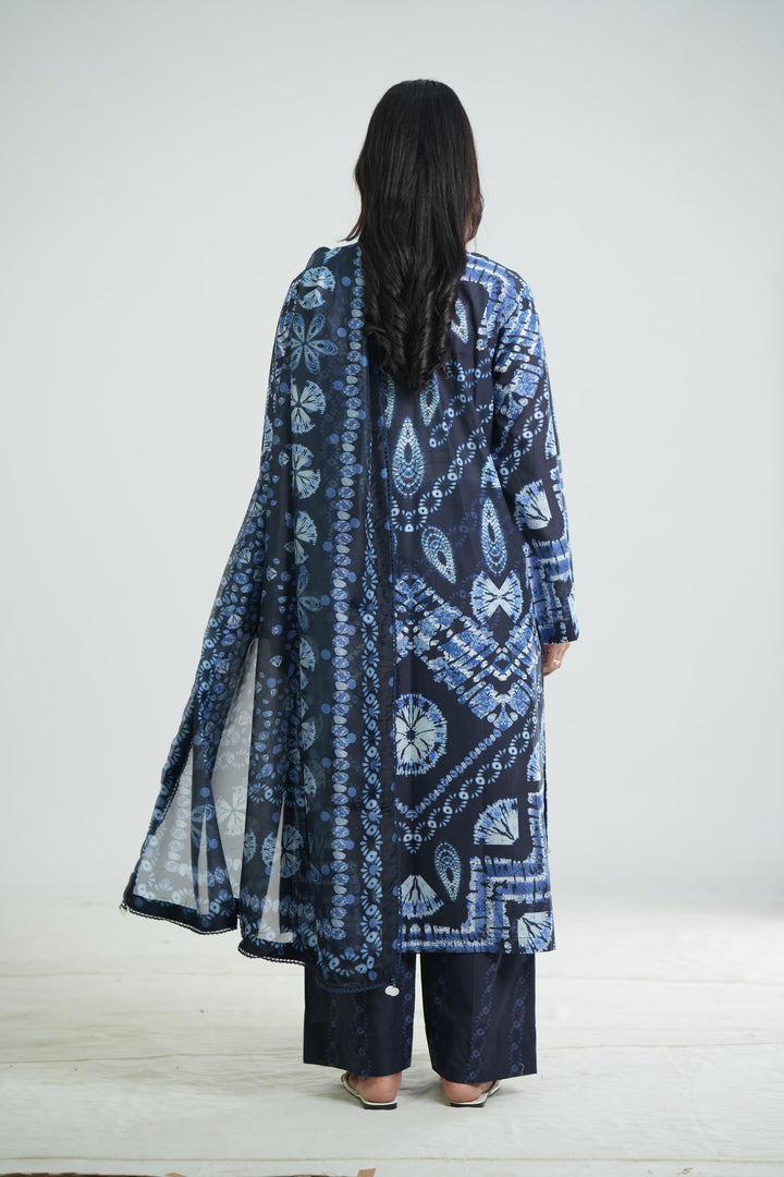 Lawn Black Stitched Suit - Jazmin