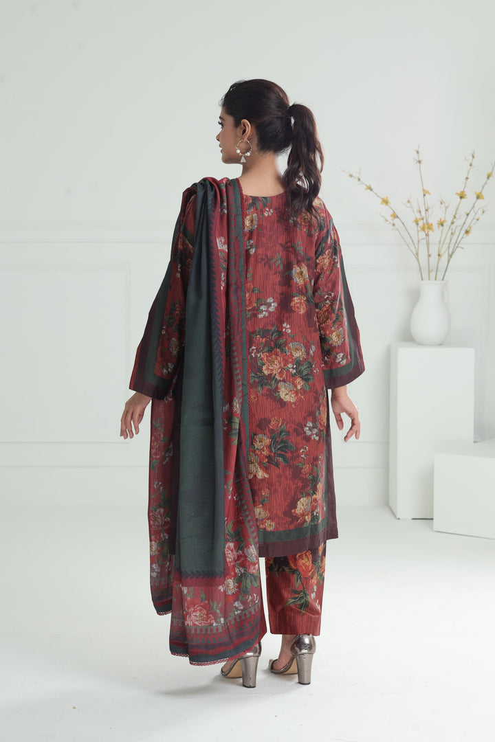 Viscose Brown Stitched Suit - Jazmin