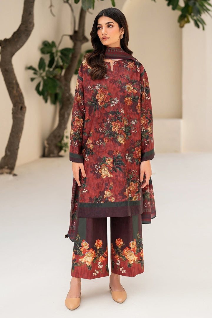 Viscose Brown Stitched Suit - Jazmin