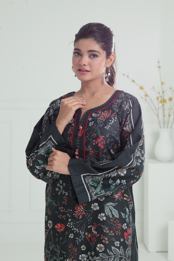 Viscose Green Stitched Suit - Jazmin
