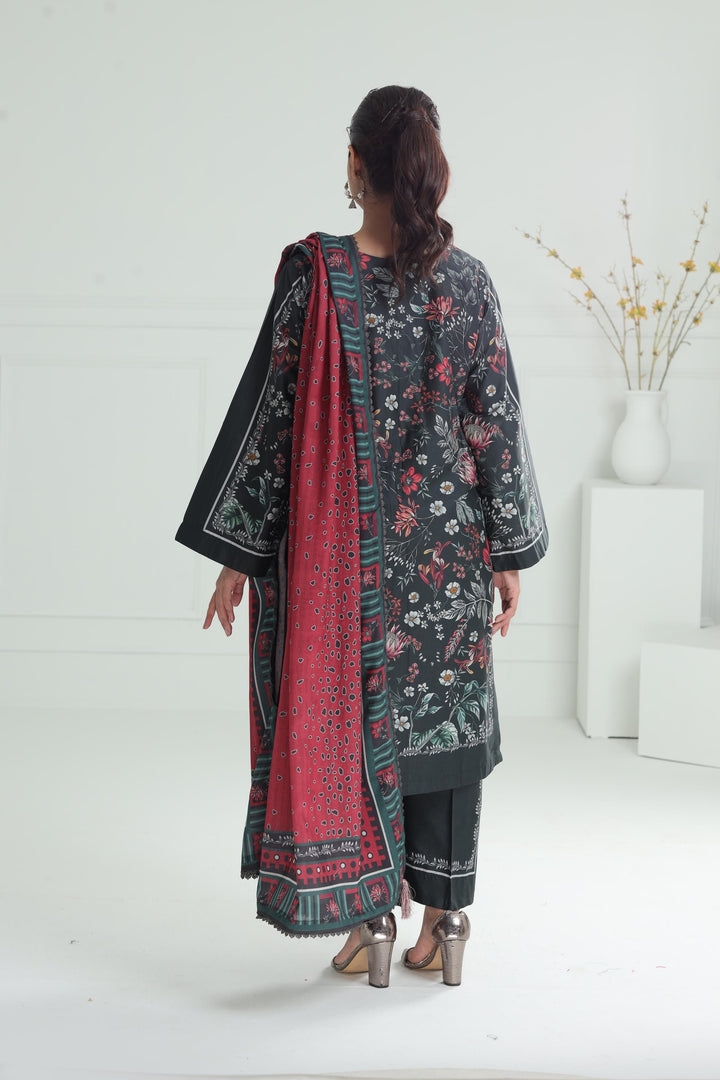 Viscose Green Stitched Suit - Jazmin