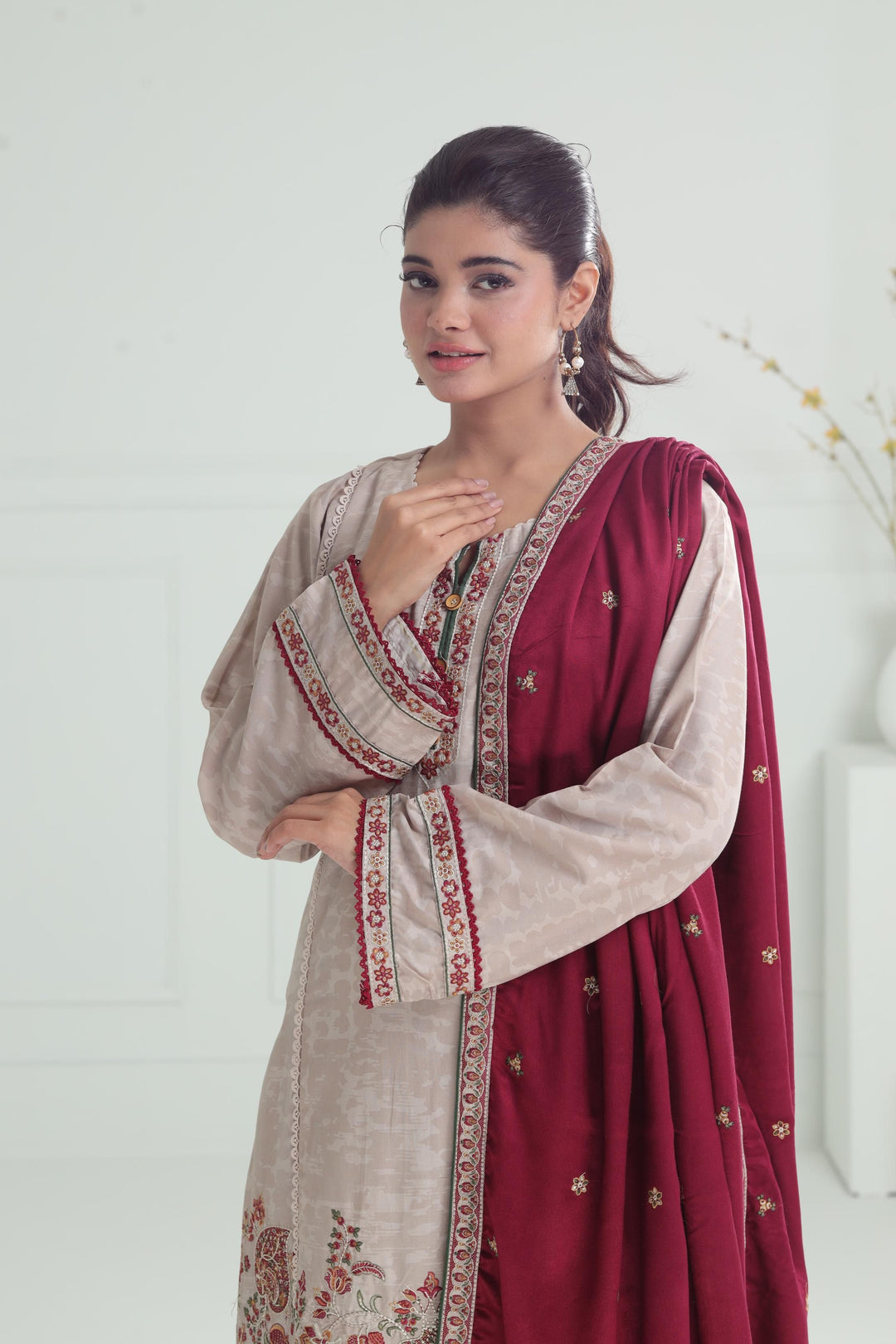 Viscose Skin Stitched Suit - Jazmin