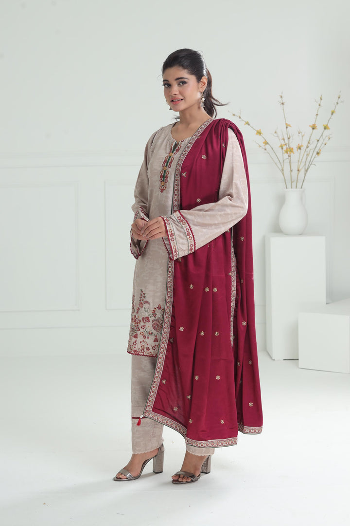 Viscose Skin Stitched Suit - Jazmin