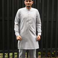 Cotton Plus Grey Kurta Trouser - President by Gul Ahmed