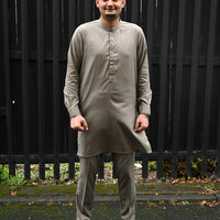 Cotton Plus Dark Beige Kurta Trouser - President by Gul Ahmed