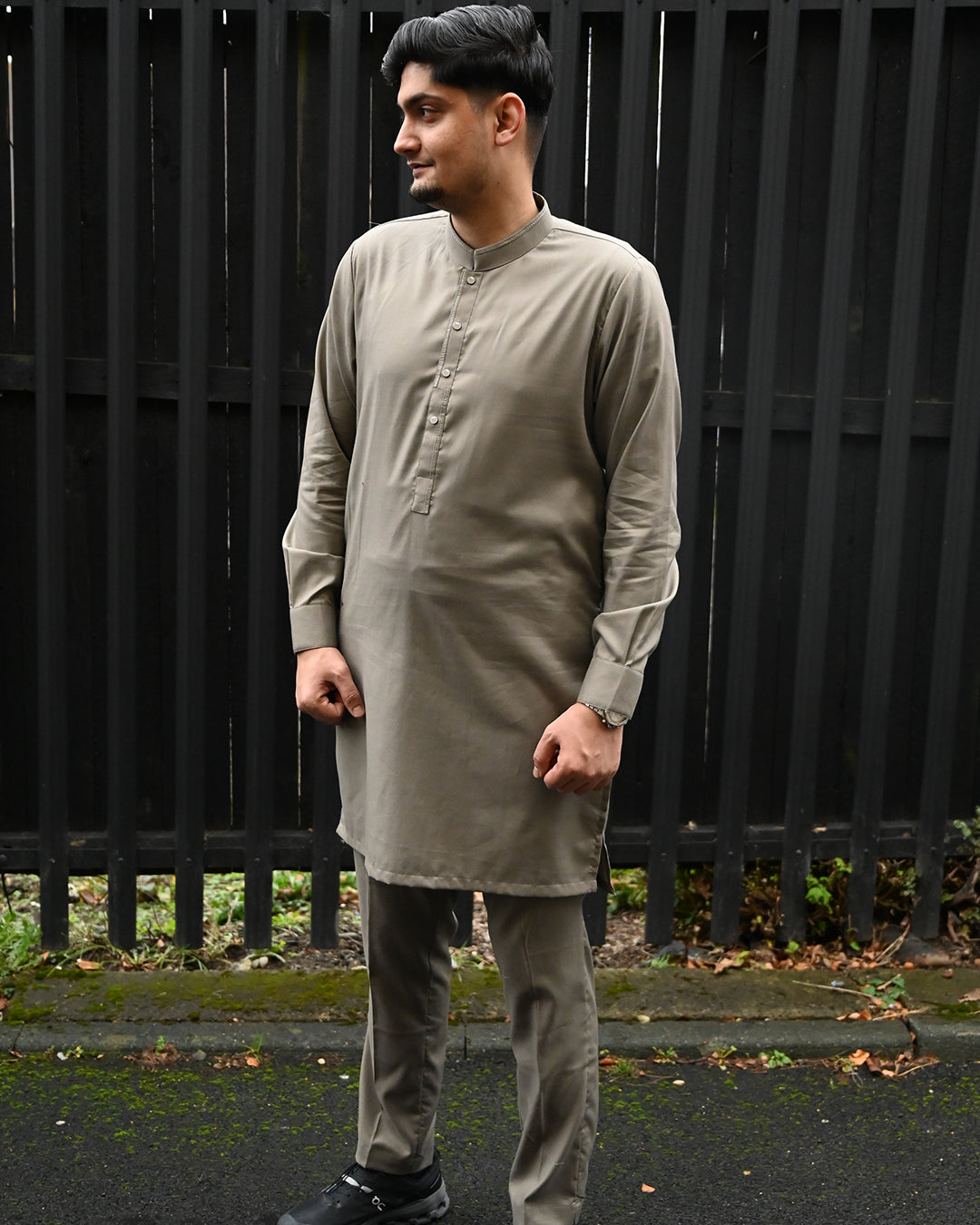 Cotton Plus Dark Beige Kurta Trouser - President by Gul Ahmed