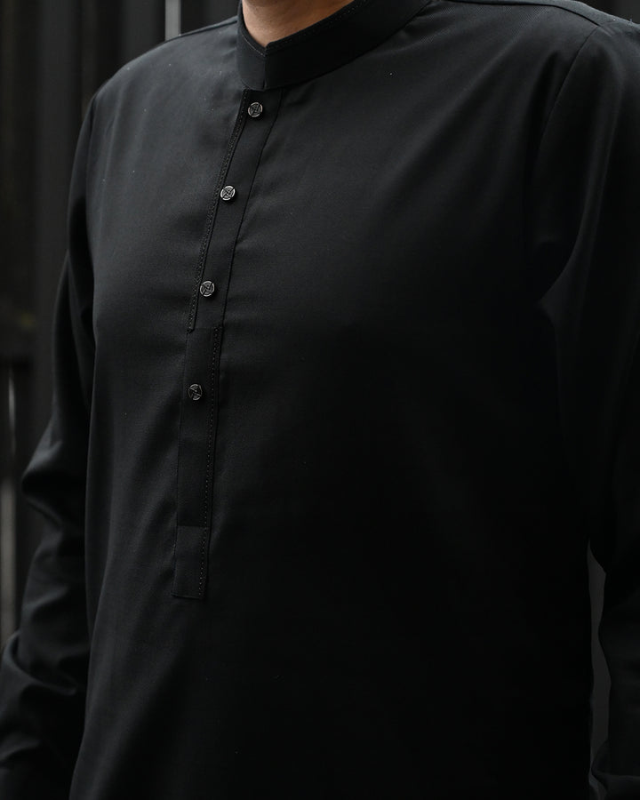 Cotton Plus Black Kurta Trouser - President by Gul Ahmed