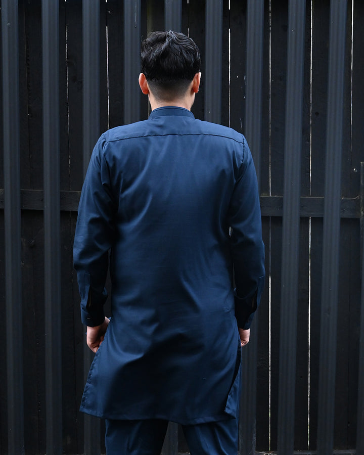 Cotton Plus Navy Kurta Trouser - President by Gul Ahmed