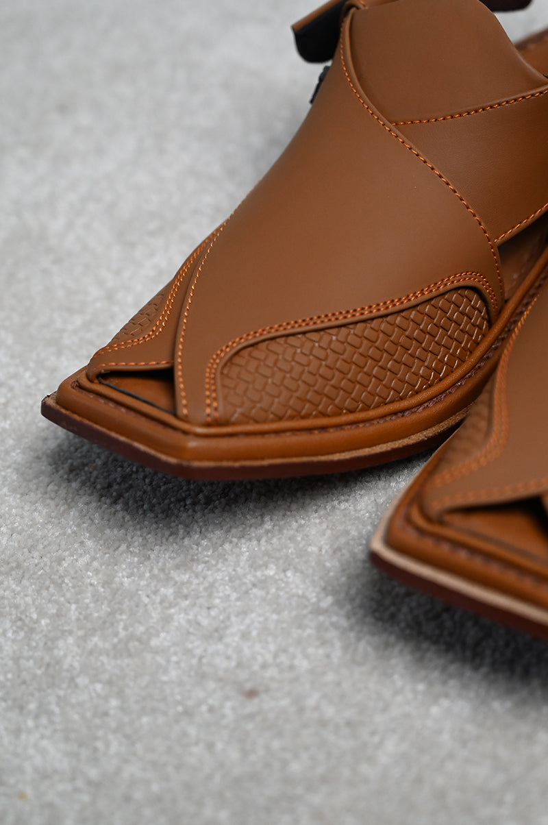 Brown Peshawari Chappal - J. Junaid Jamshed