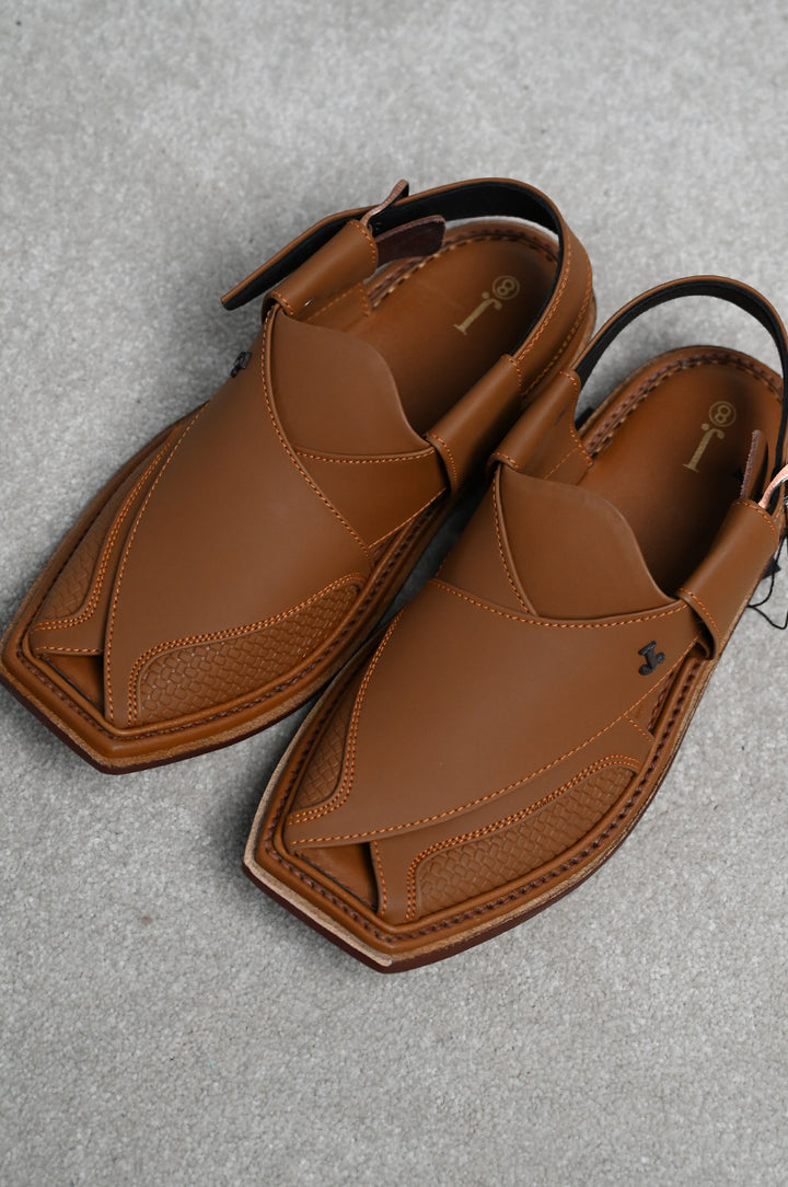 Brown Peshawari Chappal - J. Junaid Jamshed