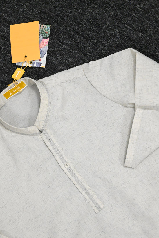 Polyester Cream Kurta Trouser- J. Junaid Jamshed