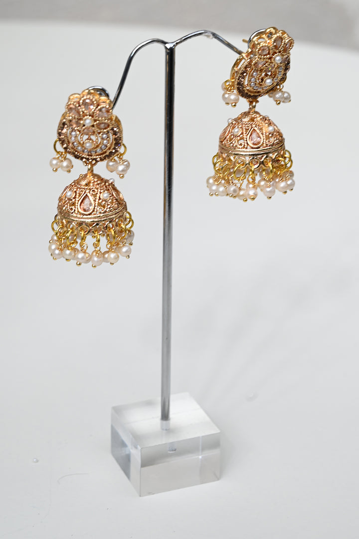 Golden Pearl Choker Jewelry Set