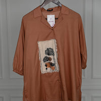 Dobby Brown Kurti - J. Junaid Jamshed