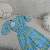 Lawn Blue Stitched Suit - J. Junaid Jamshed