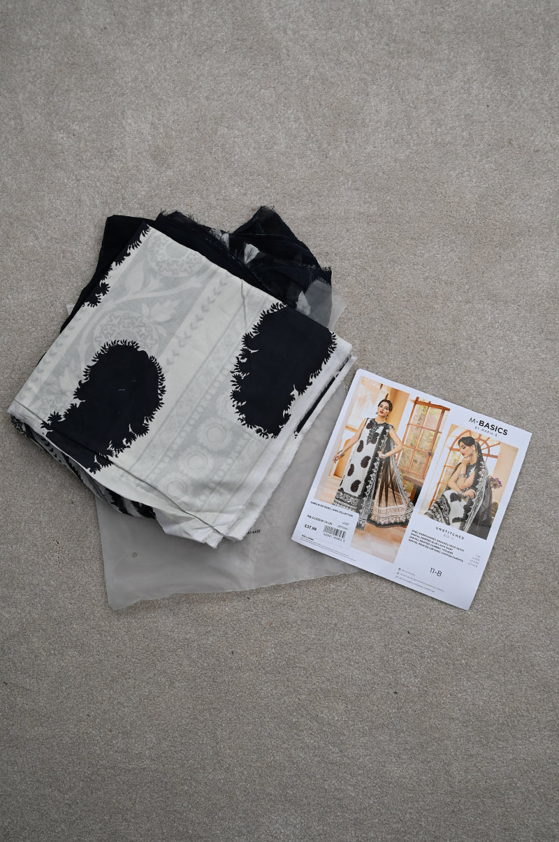 Lawn Off White Unstitched Suit - Maria B Eid Basic